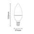 Picture of LED Bulb E14 Dimmable 6w~48w equal
