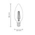 Picture of LED Filament Candle Bulb C35 E14 DIMMABLE 4w~32w