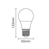 Picture of LED Plastic Bulb (set of 3 Pieces) Pack E27 A65 15w~120w