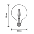 Picture of LED Filament Bulb G125 E27 4W / 6.5W