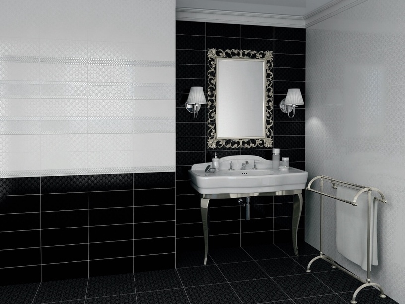 FLOOR Stoneware tiles WHITEHALL Black 40,2X40,2 / pack