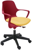 Show details for Office Chair Evelekt Pogo 12050 Yellow / Dark Red
