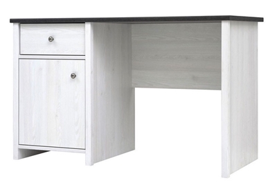 Picture of Black White White Writing Desk in Porto White