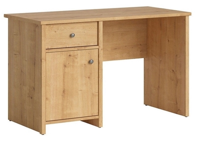 Picture of Black Red White Writing Desk in Porto Oak