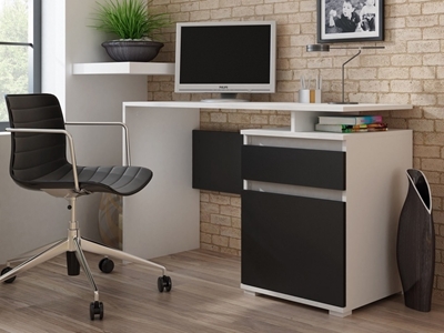 Picture of Office Desk Pro Meble Milano PKC 105 White/Black
