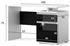 Picture of Office Desk Pro Meble Milano PKC 105 White / Grey
