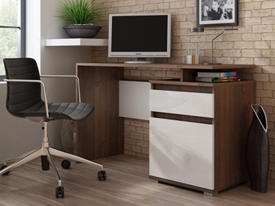Picture of Office Desk Pro Meble Milano PKC 105 Walnut / White