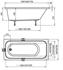 Picture of BATH DOMINO 1500X700 MM SNOW WHITE