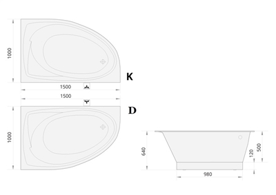 Picture of BATH TRE GOOD 150X100 PANEL + SIFON