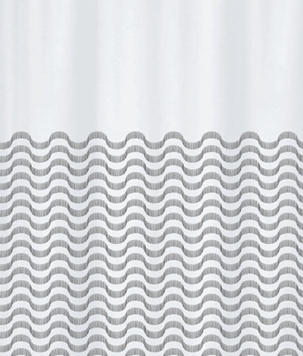 Picture of Spirella Vagues Shower Curtain 180x200cm White Black