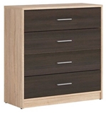 Show details for Black Red White Nepo Chest Of Drawers 34x80x84cm Wenge Sonoma Oak