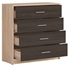 Picture of Black Red White Nepo Chest Of Drawers 34x80x84cm Wenge Sonoma Oak