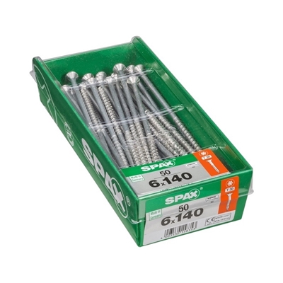 Picture of SCREW SCREW 6X140 WHITE ZN 50 PCS (SPAX)