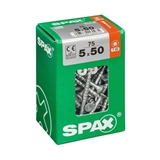 Show details for SCREW 5X50 WHITE ZN 75 PCS (SPAX)