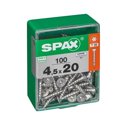 Picture of SCREW wood 4,5X20 WHITE ZN 100 PSC (SPAX)