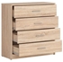 Picture of Black Red White Nepo Chest Of Drawers 34x80x84cm Sonoma Oak