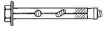 Show details for Anchor bolts with met. for studs, 10 x 69 mm, 5 pcs.