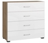 Picture of Black Red White Lurs Chest Of Drawers Riviera Oak / White