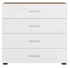 Picture of Black Red White Lurs Chest Of Drawers Riviera Oak / White