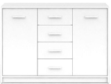 Show details for Black Red White Chest Of Drawers Nepo KOM2D4S White