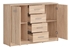 Picture of Black Red White Chest Of Drawers Nepo KOM2D4S Sonoma Oak