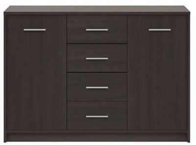 Picture of Black Red White Chest Of Drawers Nepo KOM2D4S Wenge