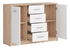 Picture of Black Red White Chest Of Drawers Nepo KOM2D4S Sonoma Oak White