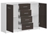 Picture of Black Red White Chest Of Drawers Nepo KOM2D4S White / Wenge
