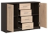 Picture of Black Red White Chest of Drawers Nepo KOM2D4S Wenge / Sonoma Oak
