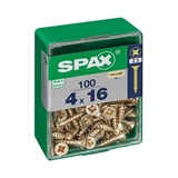 Show details for SCREW 4X16 YELLOW ZN 100 PSC (SPAX)