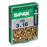 Show details for SCREW WOOD YELLOW ZN 3X16 PZ 100 PSC (SPAX)