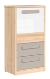 Show details for Black Red White Namek Chest Of Drawers White / Beech / Grey