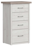 Show details for Black Red White Luca Baby Chest Of Drawers Sibiu Larch / Sonoma Oak