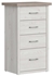 Picture of Black Red White Luca Baby Chest Of Drawers Sibiu Larch / Sonoma Oak