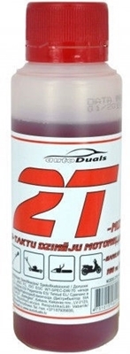 Picture of AutoDuals 2T-mix Semi-Synthetic Oil Red 0.1l