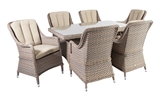 Show details for Home4you Eden Table And 6 Chairs Set Beige