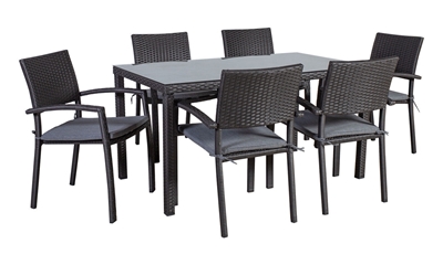 Picture of Home4you Basic-2 Table And 6 Chair Set Gray