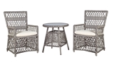Show details for Home4you Marbella Table And 2 Chairs Set Gray / Beige