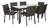 Picture of Home4you Basic Table And 6 Chairs Dark Brown