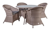 Show details for Home4you Wall Garden Table And 4 Chairs Set Gray
