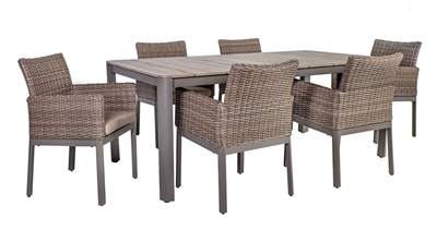 Picture of Home4you Admiral Table And 6 Chairs Set Gray