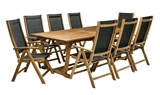 Show details for Home4you Future Expandable Table And 8 Chairs Acacia
