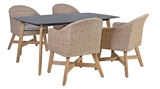 Show details for Home4you Henry K10246 Table And 4 Chairs Beige