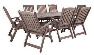 Picture of Folkland Timber Folding Garden Set Bavaria 8 Graphite