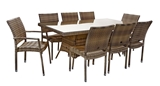 Show details for Home4you Wicker Garden Table And 8 Chairs Set Cappuccino
