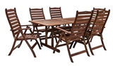 Show details for Home4you Venice Garden Table And 6 Chairs Set Meranti