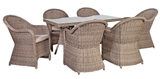 Show details for Home4you Toscana Garden Table And 6 Chairs Beige / Gray