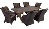 Show details for Home4you Geneva Table And 6 Chair Set Brown