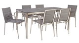 Show details for Home4you Beverly Table And 6 Chairs Set Gray