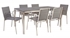 Picture of Home4you Beverly Table And 6 Chairs Set Gray